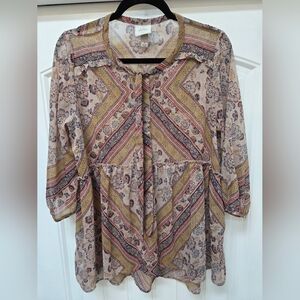 Knox Rose Floral Blouse - Sz L